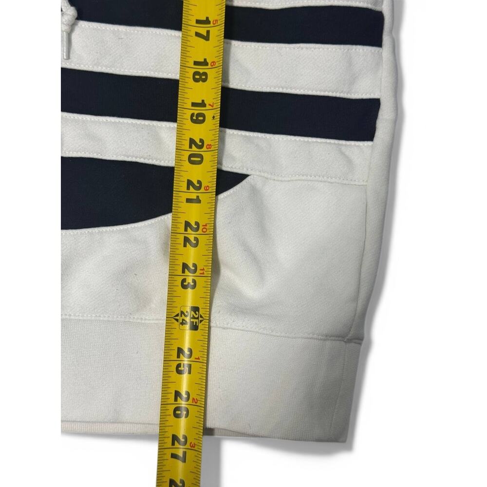 Adidas Originals Trefoil Hoodie Men Medium White Black Big Logo Pullover - Picture 4 of 5